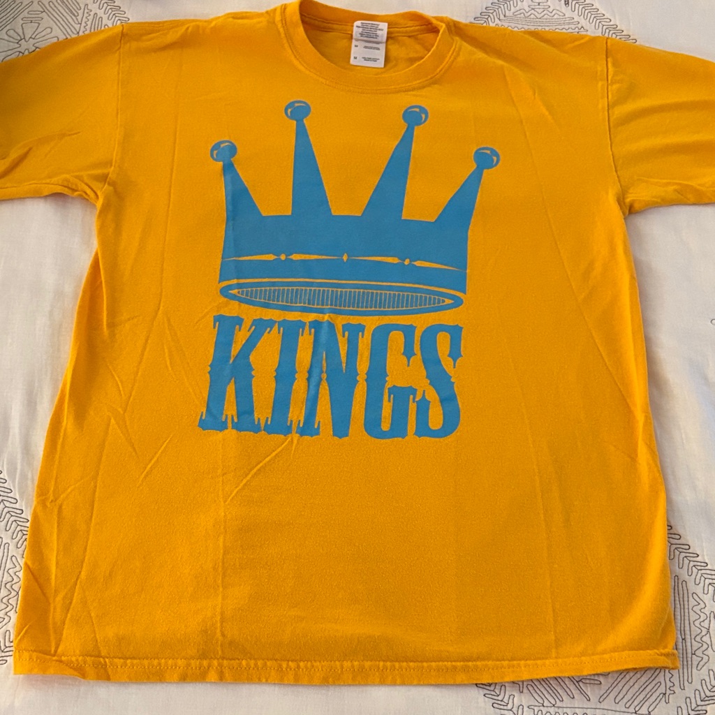 Yellow Kings Graphic Tee With Blue Crown